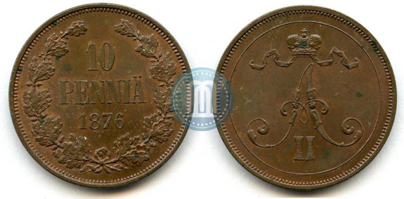 Picture 10 pennia 1876 year  