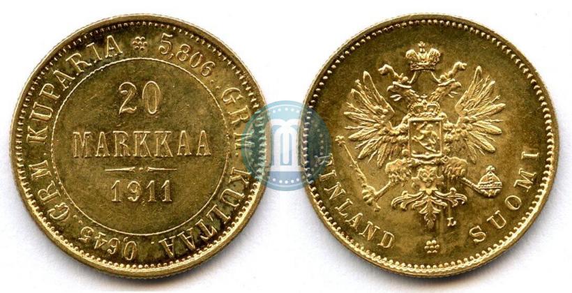 Picture 20 markkaa 1911 year L 