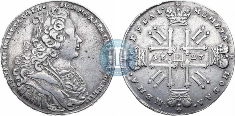 Picture 1 rouble 1727 year  "Moscow type"