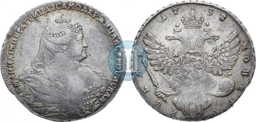 Picture 1 rouble 1738 year  "Moscow type"