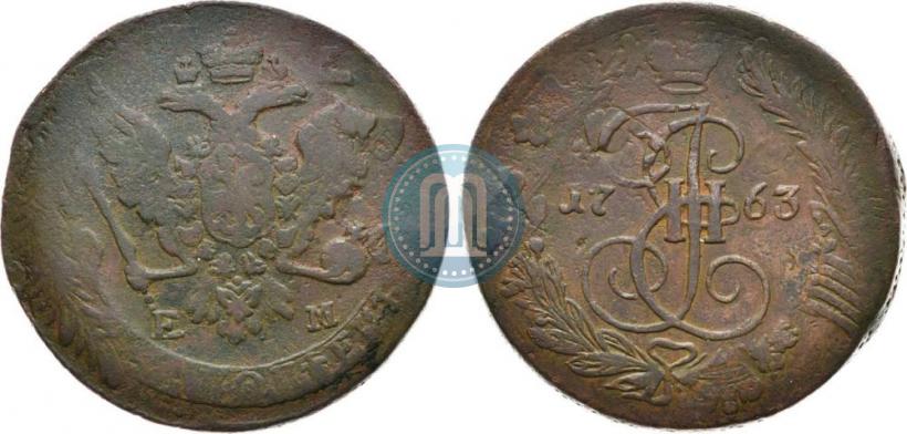 Picture 5 kopecks 1763 year ЕМ 