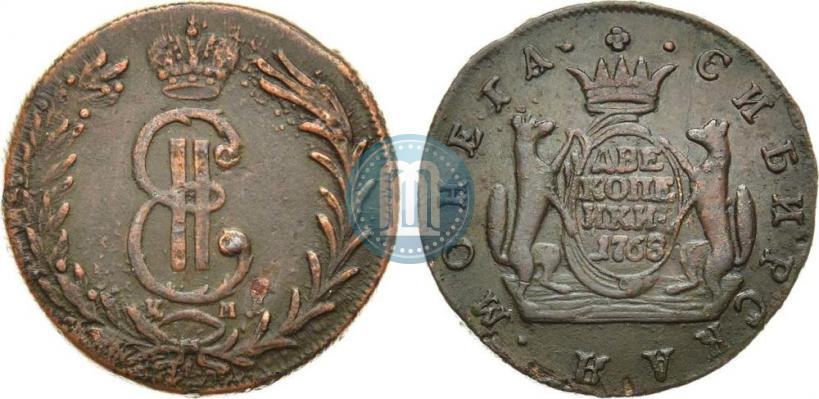 Picture 2 kopecks 1768 year КМ 