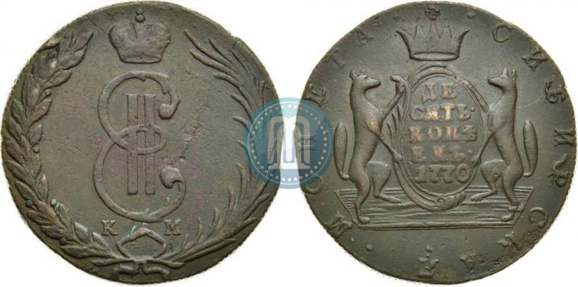 Picture 10 kopecks 1770 year КМ 