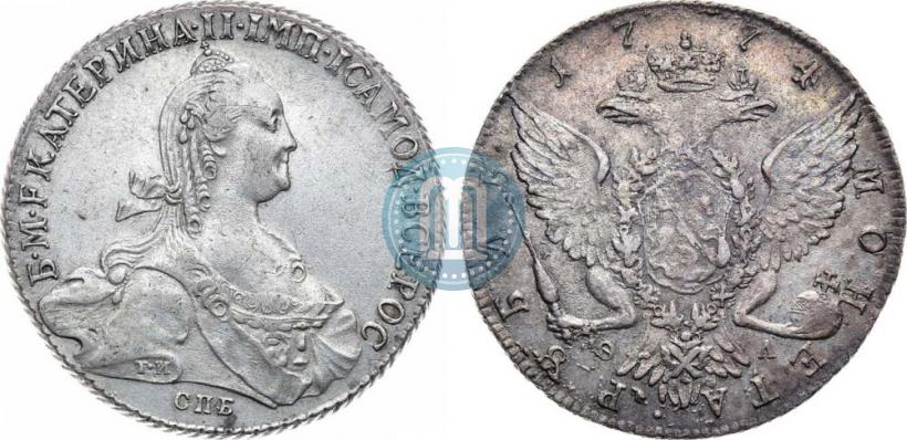Фото 1 рубль 1774 года СПБ-ФЛ 