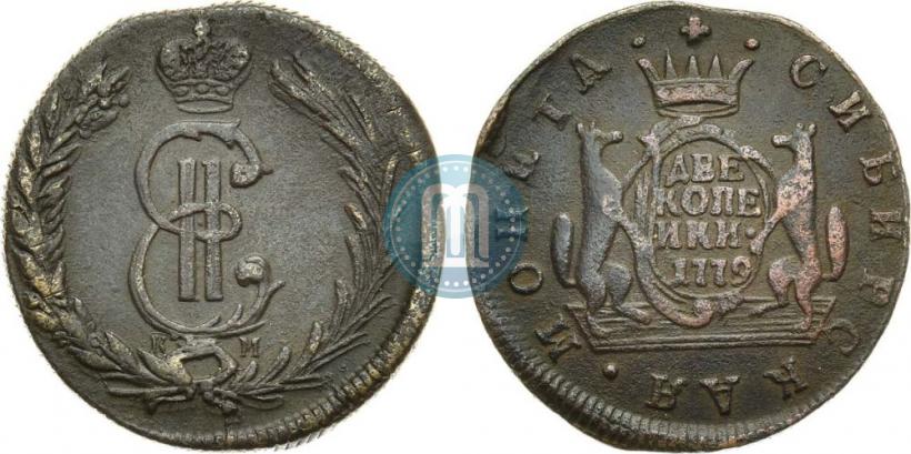 Picture 2 kopecks 1779 year КМ 
