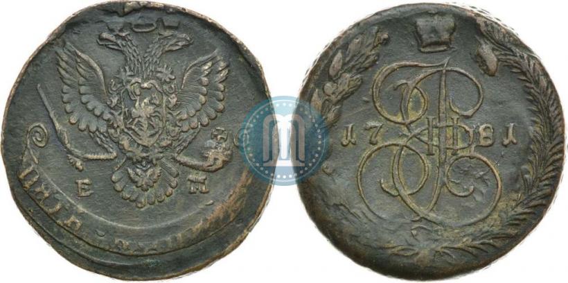 Фото 5 копеек 1781 года ЕМ 