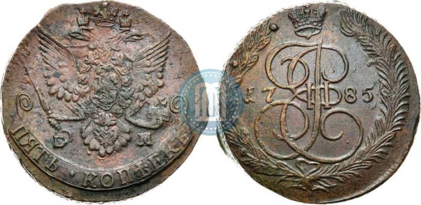 Фото 5 копеек 1785 года ЕМ 