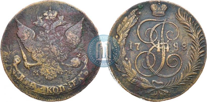 Фото 5 копеек 1788 года ММ 