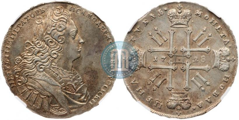 Фото 1 рубль 1728 года  "Тип 1727"