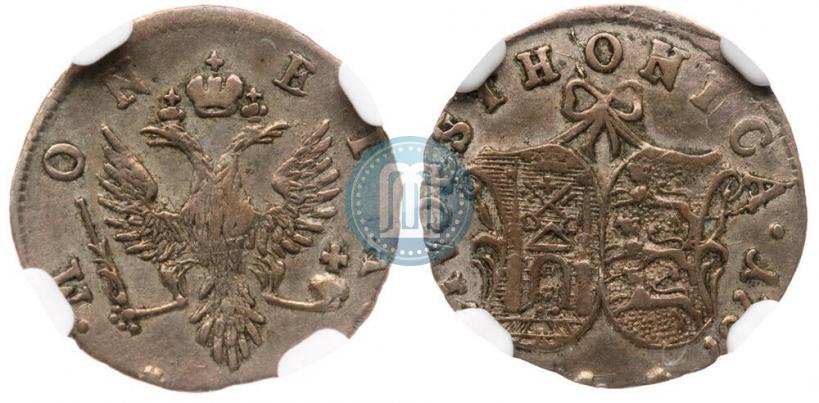 Фото 4 копейки 1757 года  "Ливонез"