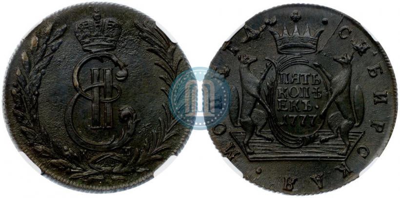 Фото 5 копеек 1771 года КМ 
