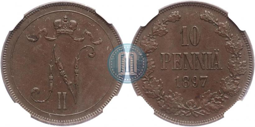 Picture 10 pennia 1897 year  