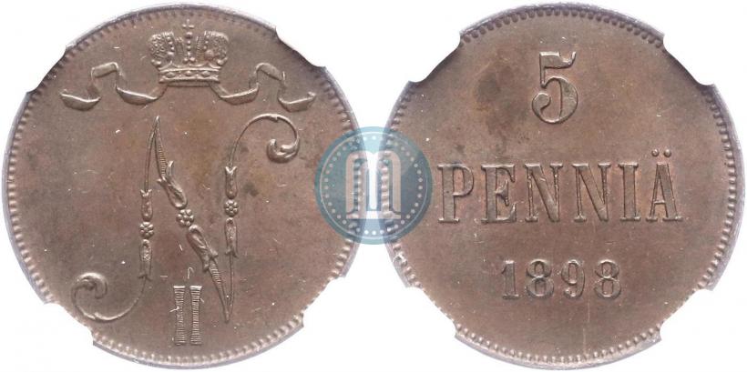Фото 5 пенни 1898 года  