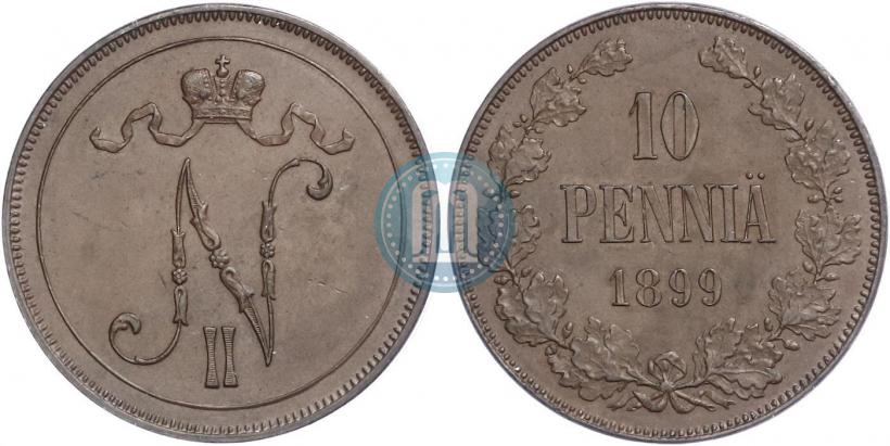Picture 10 pennia 1899 year  