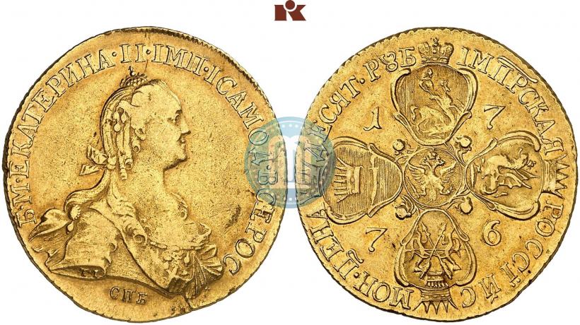 Picture 10 roubles 1776 year СПБ 