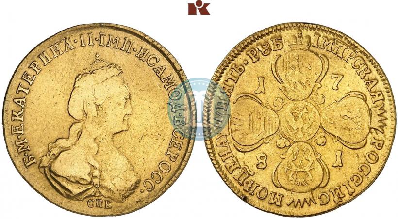 Picture 5 roubles 1781 year СПБ 