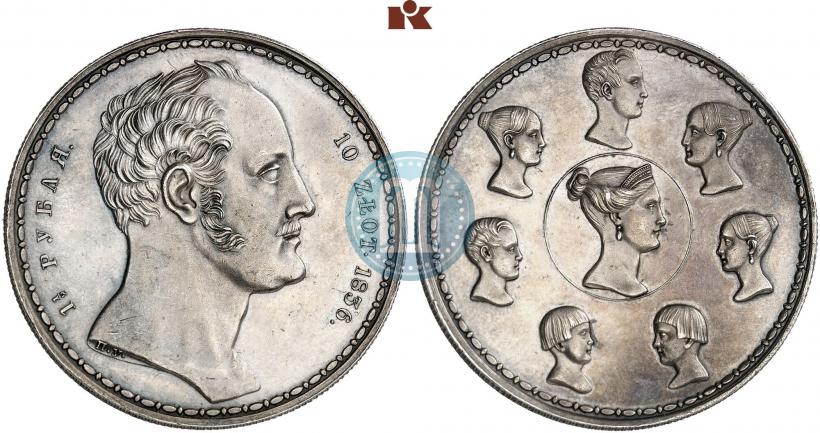 Picture 1,5 roubles - 10 złotych 1836 year П.У. "Family rouble"