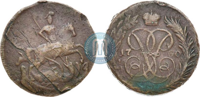 Picture 1 kopeck 1760 year  