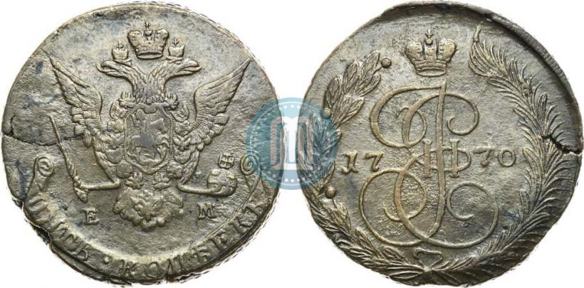 Picture 5 kopecks 1770 year ЕМ 