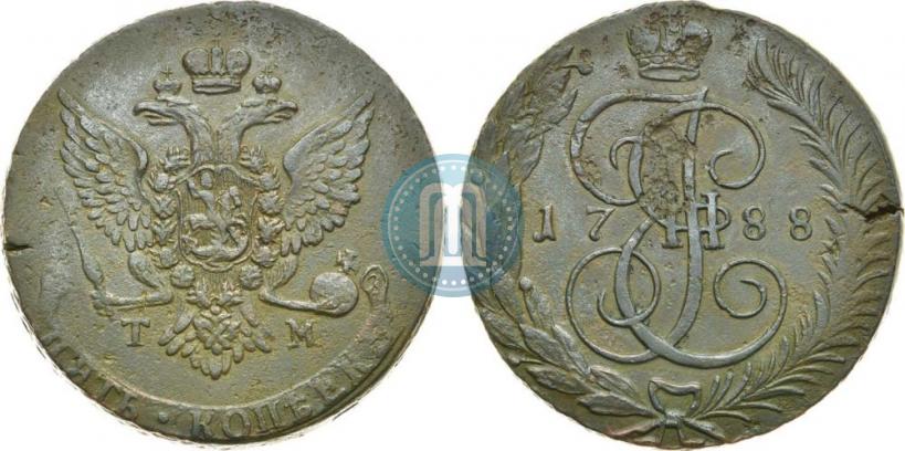 Picture 5 kopecks 1788 year ТМ 