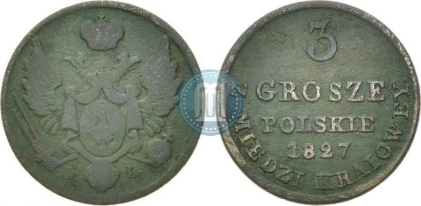 Picture 3 grosze 1827 year IB 