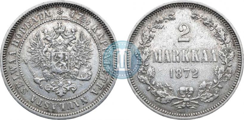 Picture 2 markkaa 1872 year S 