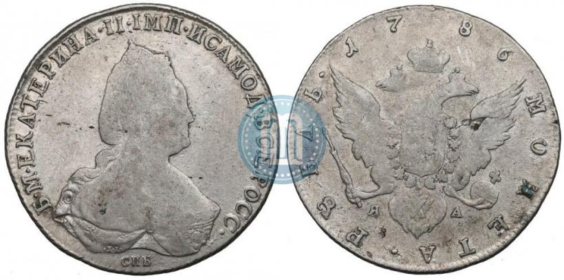 Picture 1 rouble 1786 year СПБ-ЯА 