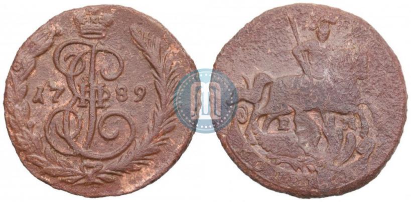 Picture 1 kopeck 1789 year ЕМ 