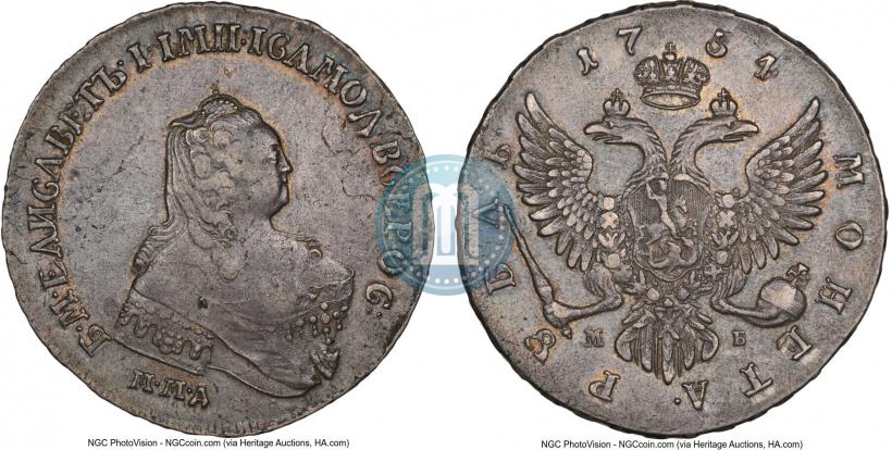 Picture 1 rouble 1754 year ММД-МБ 
