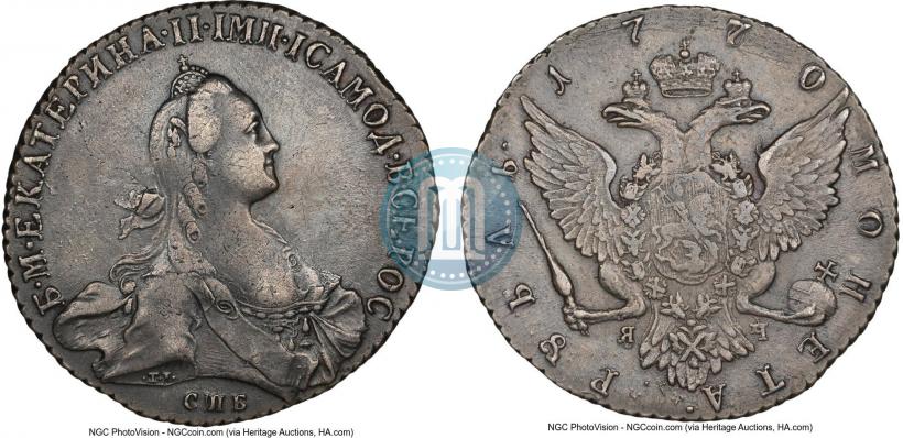 Фото 1 рубль 1770 года СПБ-ЯЧ 