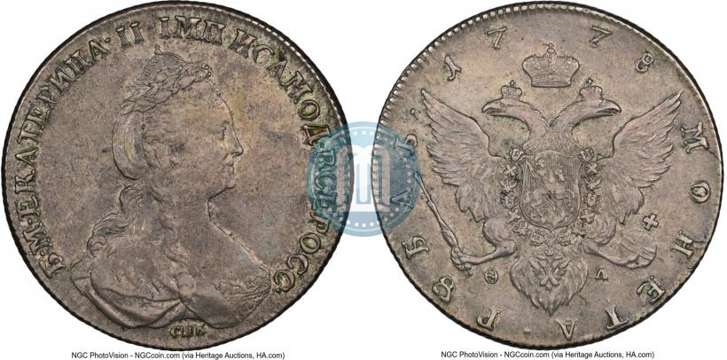 Picture 1 rouble 1778 year СПБ-ФЛ 