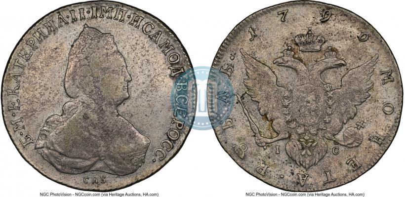 Фото 1 рубль 1796 года СПБ-IC 