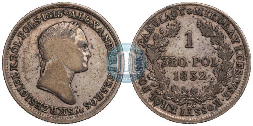 Picture 1 złoty 1832 year KG 
