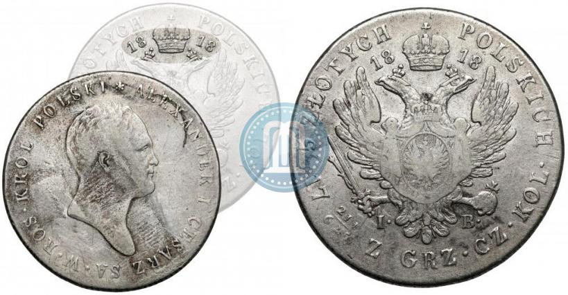 Picture 5 złotych 1818 year IB 