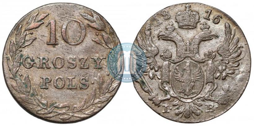 Picture 10 groszy 1816 year IB 