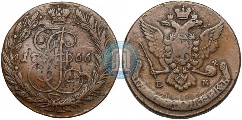 Picture 5 kopecks 1765 year ЕМ 