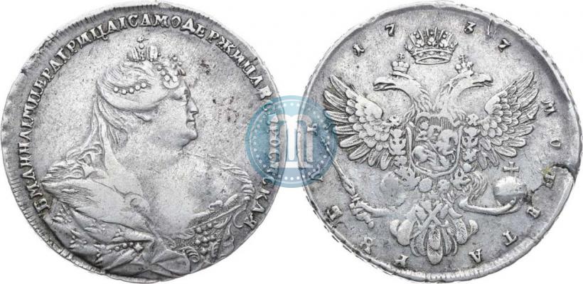 Фото 1 рубль 1737 года  "Московский тип"