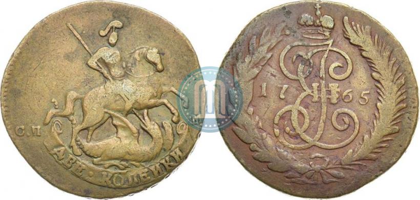 Picture 2 kopecks 1765 year СПМ 