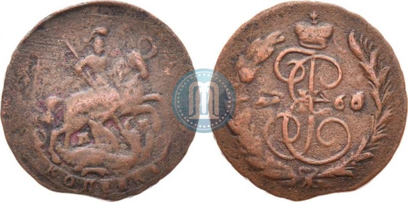 Picture 1 kopeck 1766 year ММ 