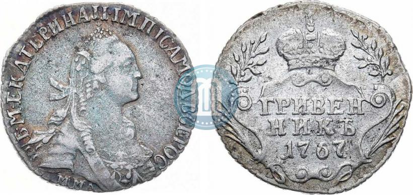 Picture Grivennik 1767 year ММД 