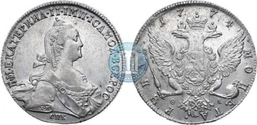 Фото 1 рубль 1774 года СПБ-ФЛ 