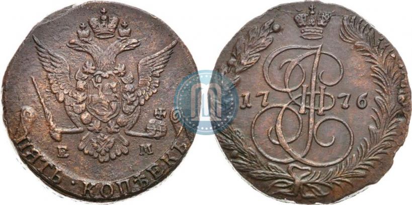 Picture 5 kopecks 1776 year ЕМ 