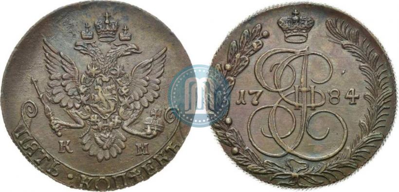 Picture 5 kopecks 1784 year КМ 