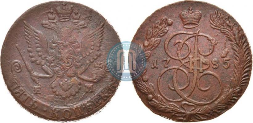 Picture 5 kopecks 1785 year ЕМ 