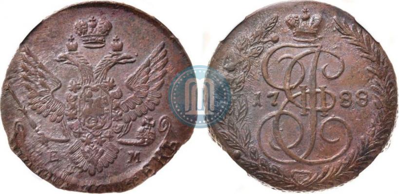 Фото 5 копеек 1788 года ЕМ 