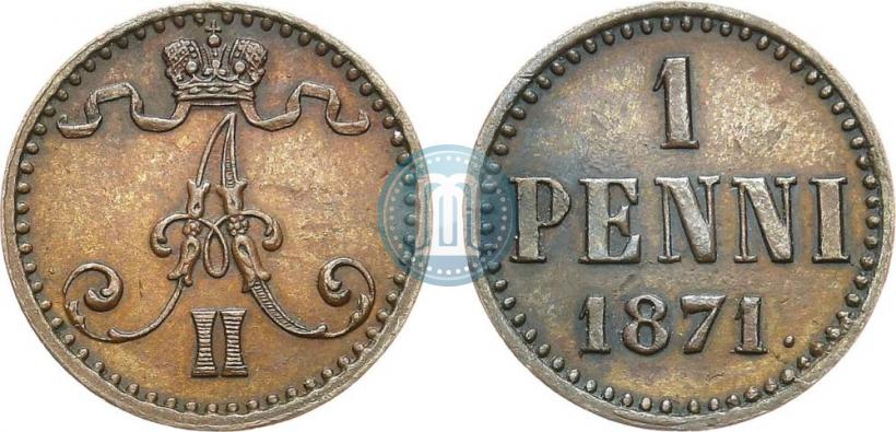 Фото 1 пенни 1871 года  