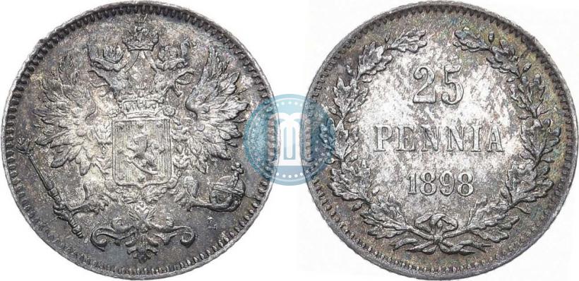 Picture 25 pennia 1898 year L 