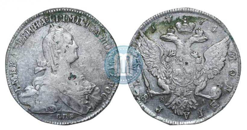 Фото 1 рубль 1774 года СПБ-ФЛ 