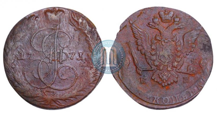 Picture 5 kopecks 1771 year ЕМ 