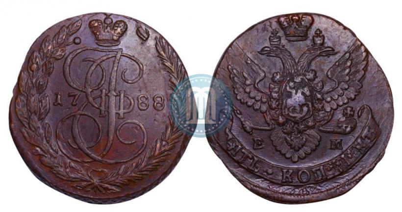 Picture 5 kopecks 1788 year ЕМ 